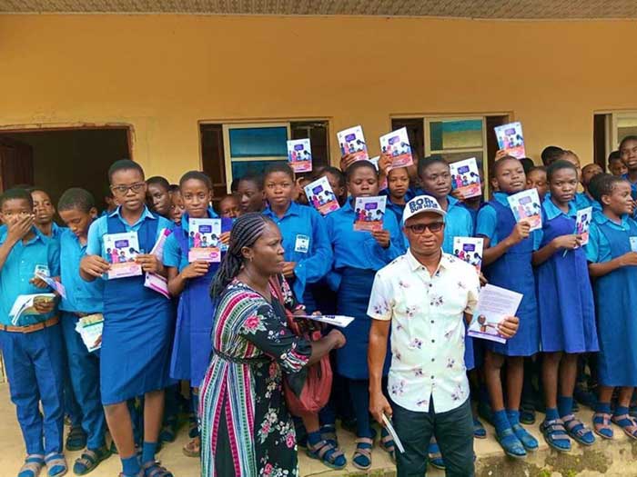 Bayelsa State sensitisation team during visits to schools Credit: Eric Dumo