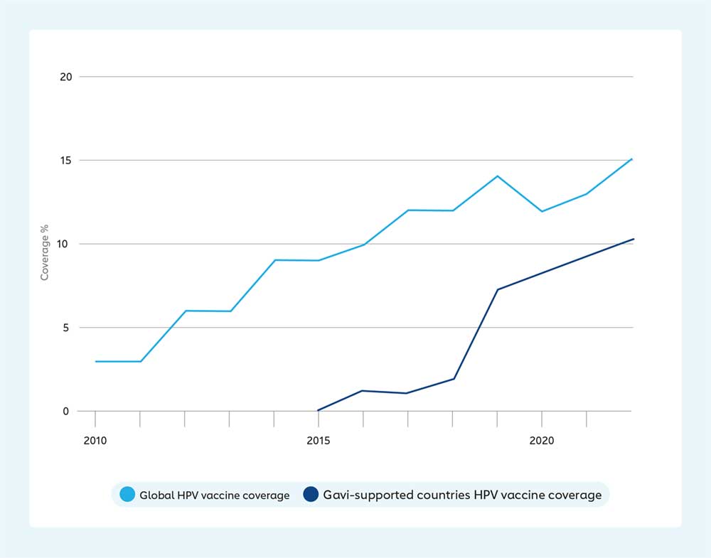 Human papillomavirus (HPV) vaccine coverage (females)