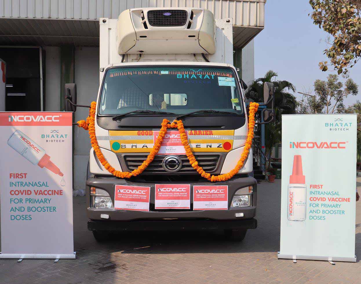 Bharat Biotech India Ltd dispatches the first shipment of world’s Intranasal COVID vaccine, iNCOVACC to different parts in India on February 6. Credit: Credit: Bharat Biotech