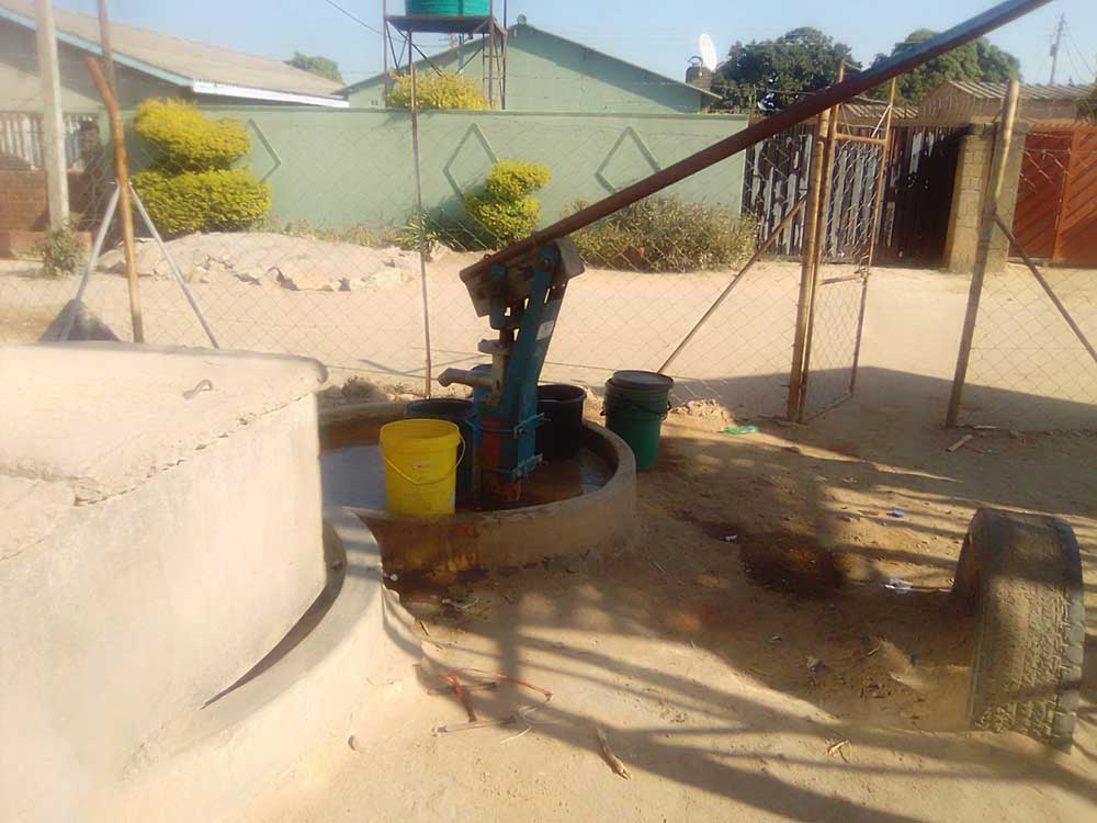 Many residents in cities and towns now rely on communal boreholes for clean water supplies Credit: Derick Matsengarwodzi