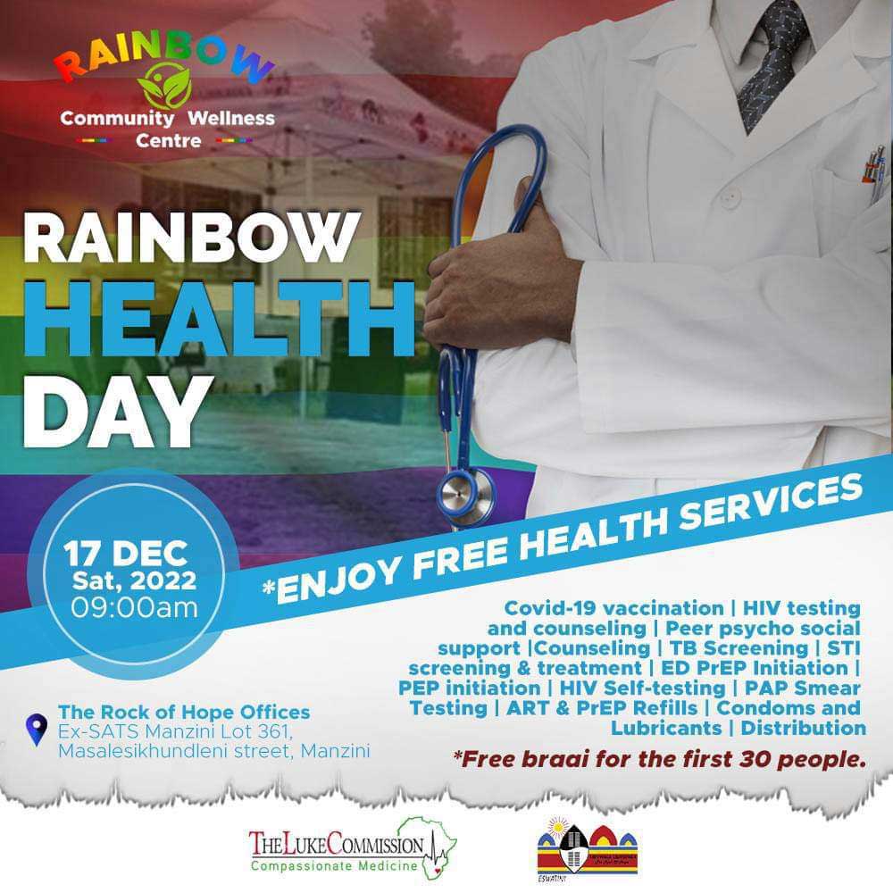 A Rock of Hope poster about the health services they offer. 