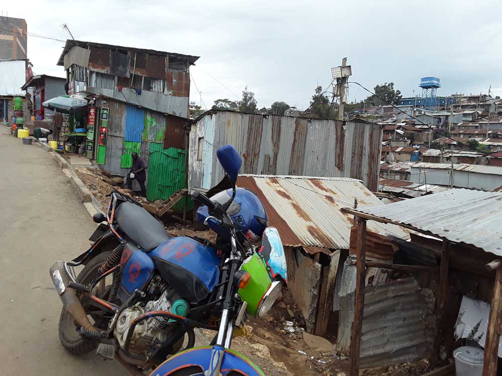 Situated just 7 kilometers outside Nairobi CBD, Kibera is a vibrant, densely populated area where an estimated 250,000 people live on just 2.5 kilometers. Credit: Joyce Chimbi