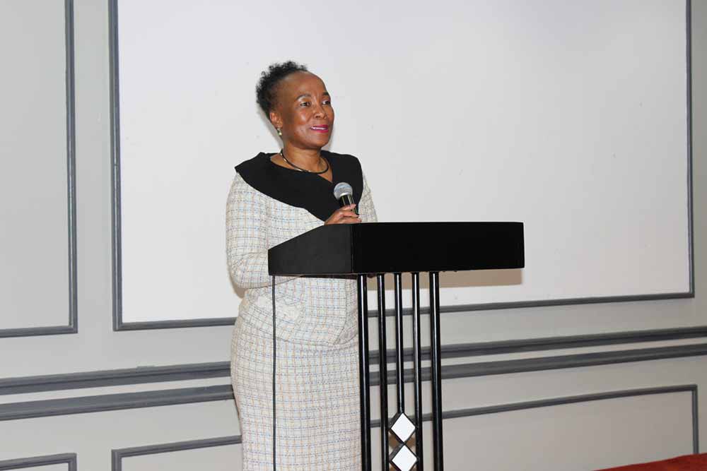 Lesotho deputy Speaker of Parliament Ts'epang Tsita-Mosena encourages young mothers to never allow teenage pregnancy to be the end of their careers. Credit Poloko Mokhele