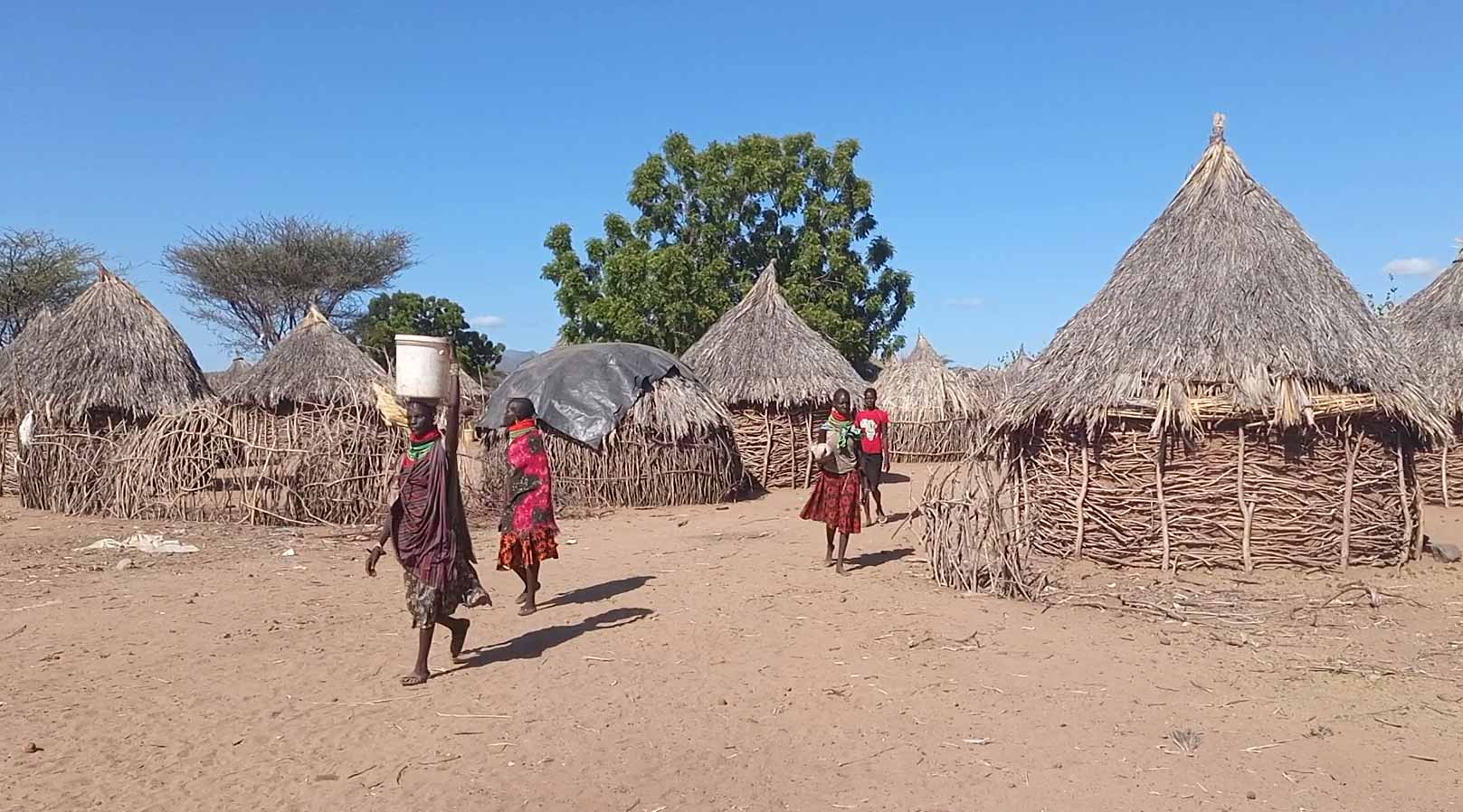 Turkana women leaving their village in Turkana East in search of water. Credit: Abjata Khalif