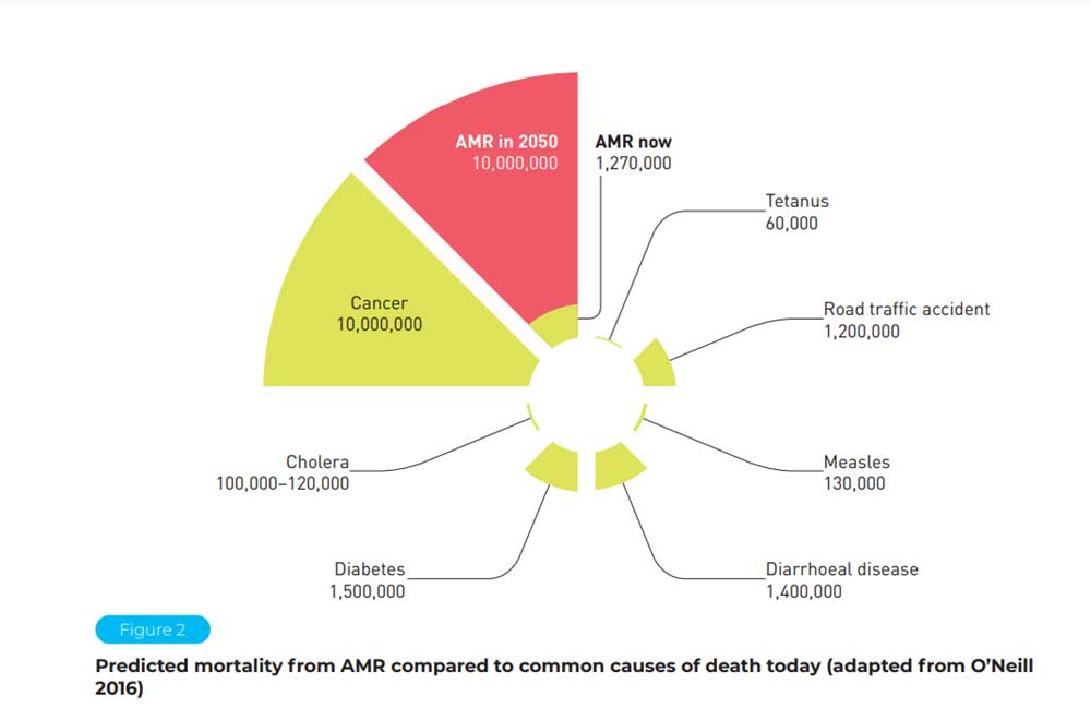 By 2050, the death toll from antimicrobial resistance could be up to 10 million. Credit: UNEP