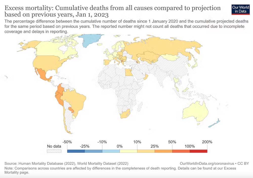 New Zealand, Australia and Singapore have lower cumulative numbers of deaths than other countries. Credit: Our World in Data, CC BY-ND