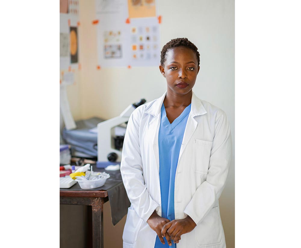 Bauma, 24, a laboratory technician who is passionate about medicine  Goma, Democratic Republic of the Congo  Photographer: Wise Kubuya Bebukya