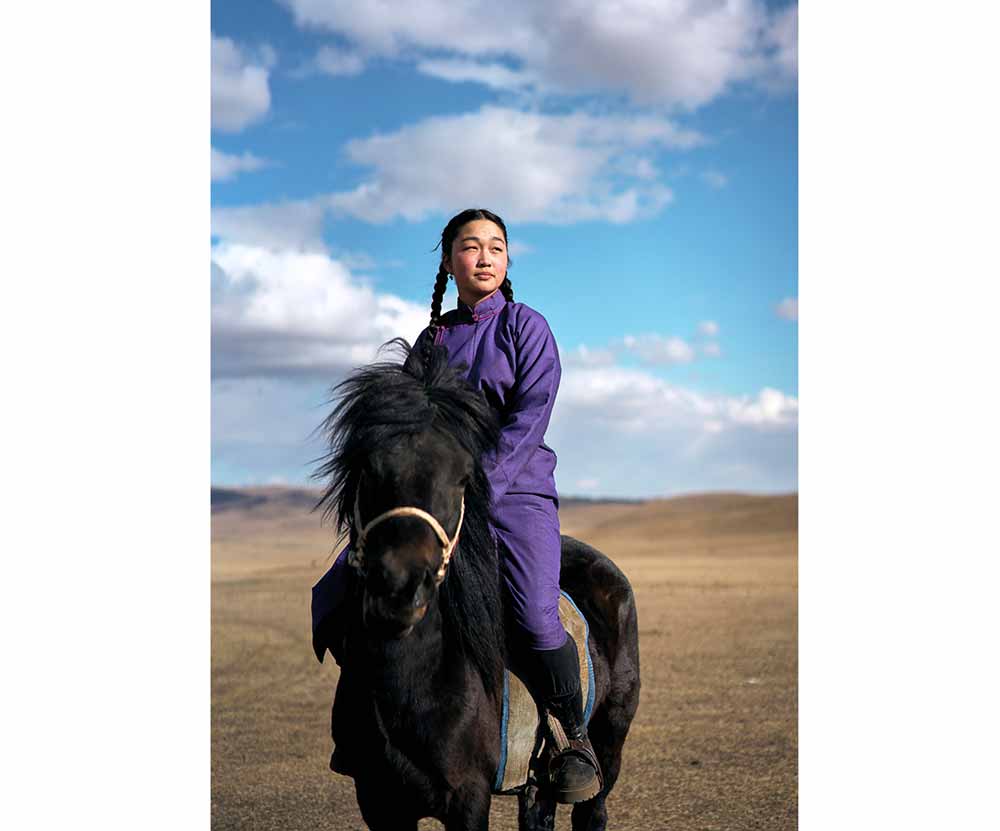 Zagdbazar, speaking about his daughter, Enkhgerel, 16, a high school student who wants to become a doctor  Erdene, Mongolia  Photographer: Khasar Sandag