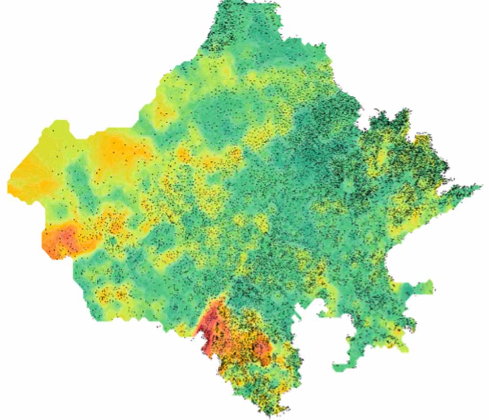 Khushi Baby has developed India’s first village-level multi-poverty index map of an entire state (Rajasthan).