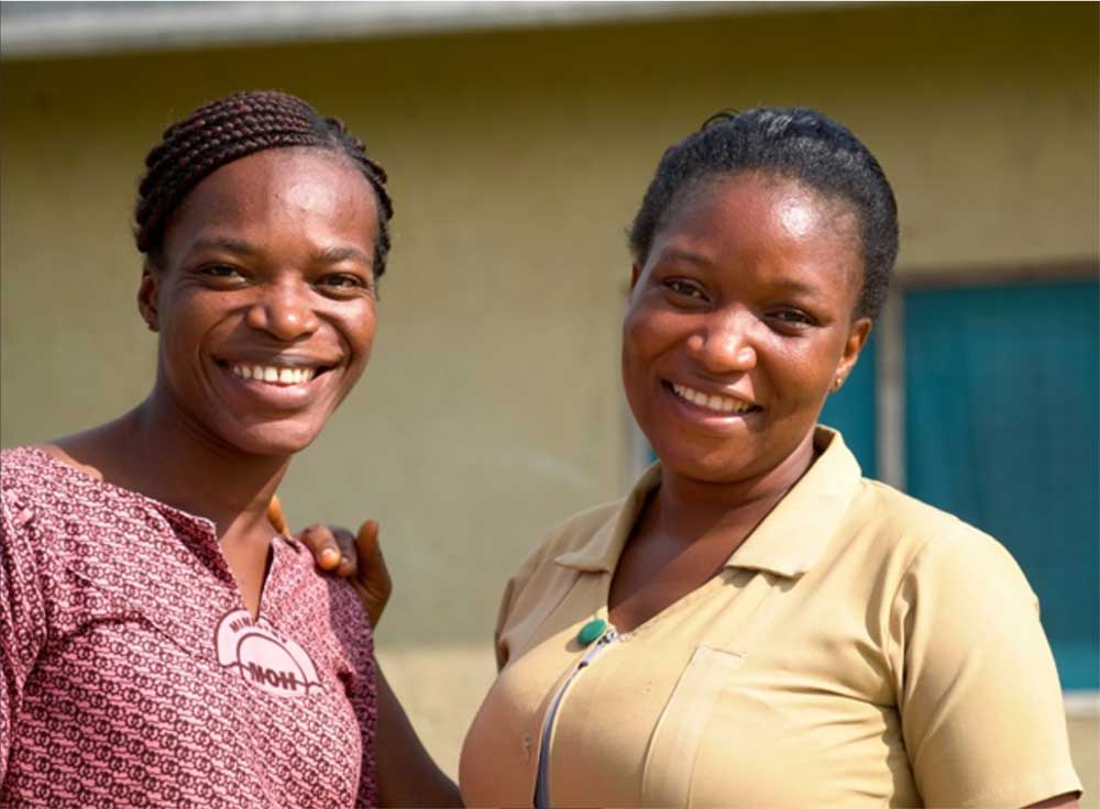 Winnifred Esuman and Rose Enning