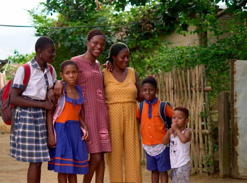 Winnifred Esuman with Ruby Duro and her children