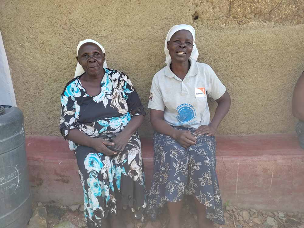 Ms Pamela Atieno and Mathilda Auma during an interview with Vaccines Work.