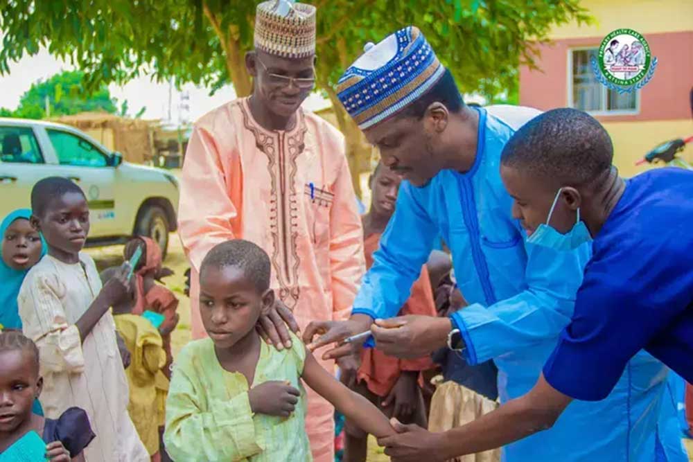 Vaccinating children in Kankia Local Government Area of Katsina State, Credit: Katsina State Primary Healthcare Agency.