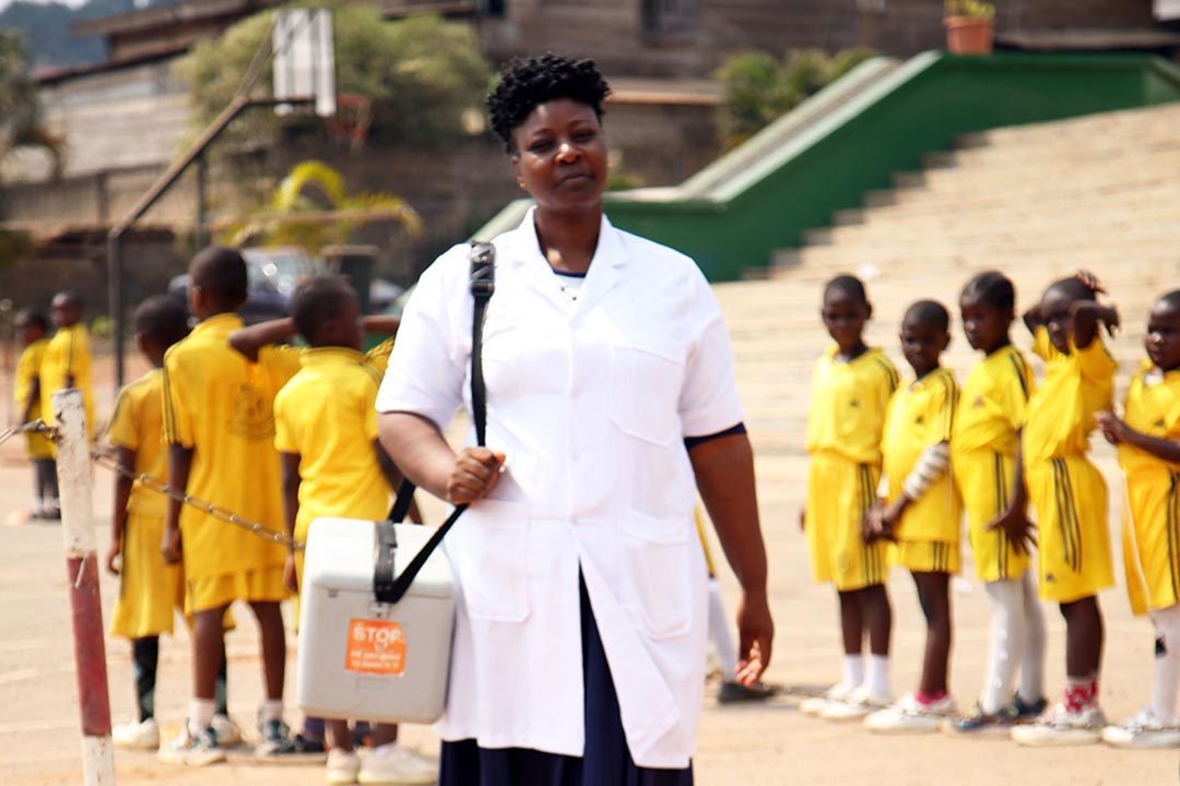 Florence Manju, Nurse ready to reach the last mile with HPV Vaccines. Credit: Akem Olives Nkwain