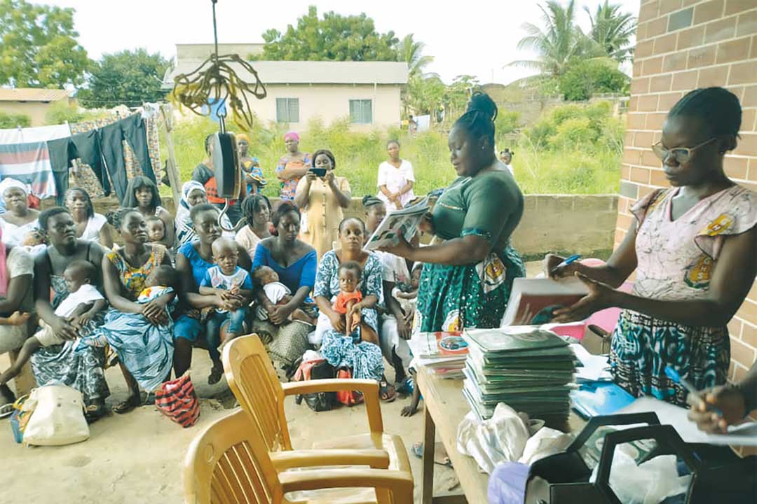 Vaccine outreach in Gomoa East District, Ghana (Credit: Felix Adipare)