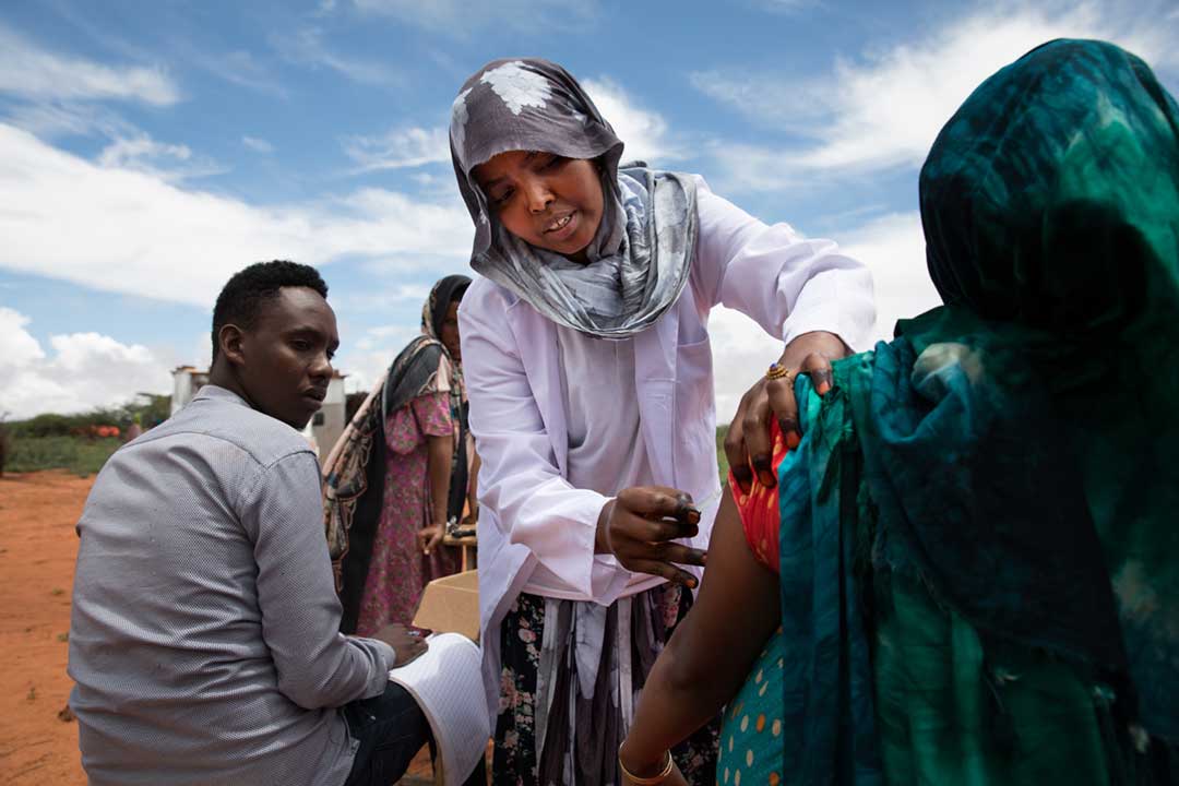 Ifra Mahamud, 25, is a health worker carrying out vaccinations in Degehabur District in the Somali Region, Ethiopia. Credit: @save_children