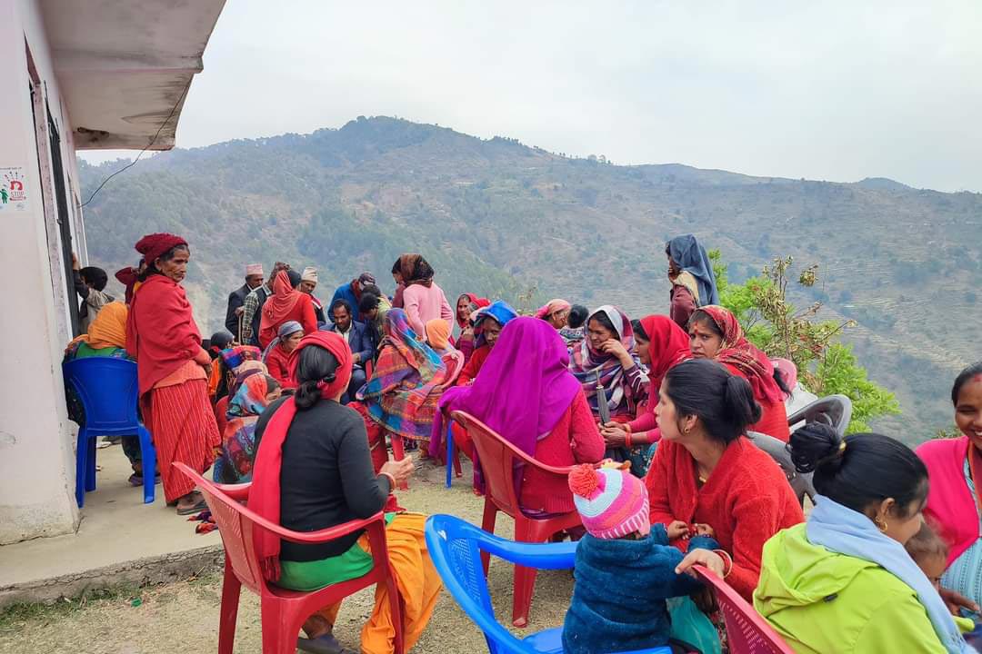 Local women of Ajayameru rural Municipality attended an ultrasound check-up at a health camp in the village. Credit: Chhatra Karki