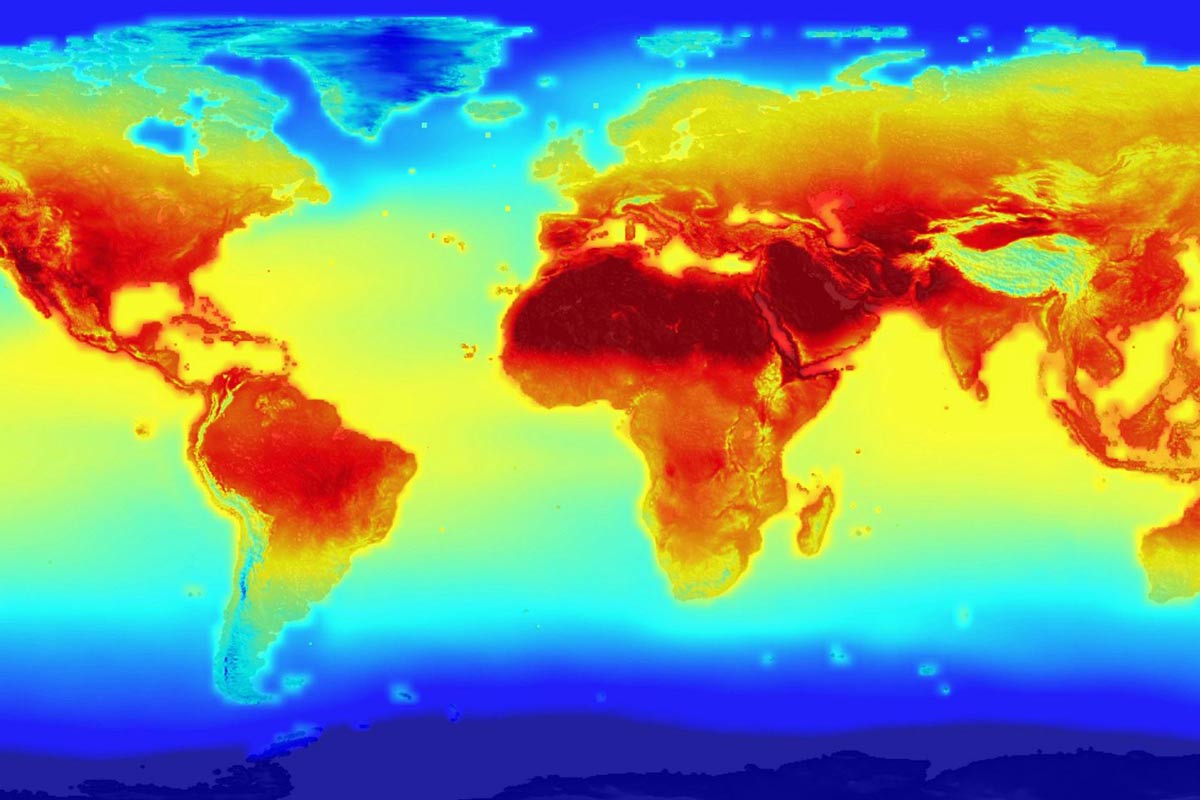 NASA visualisation of projected global temperatures by the year year 2100. Credit: Stuart Rankin/Flickr