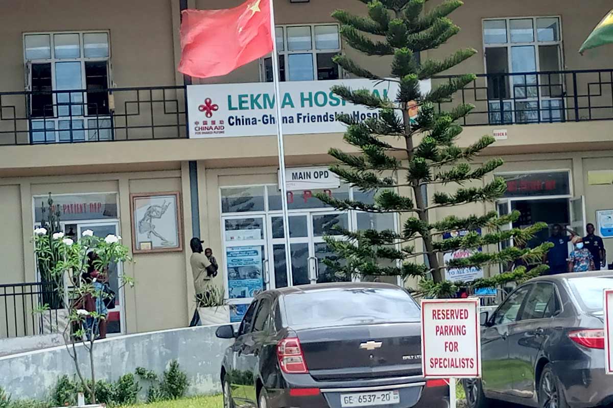 The Lekma Hospital, where the Ghana Public Health Association is partnering with the hospital on an AMR project in Accra. Credit: Francis Kokutse