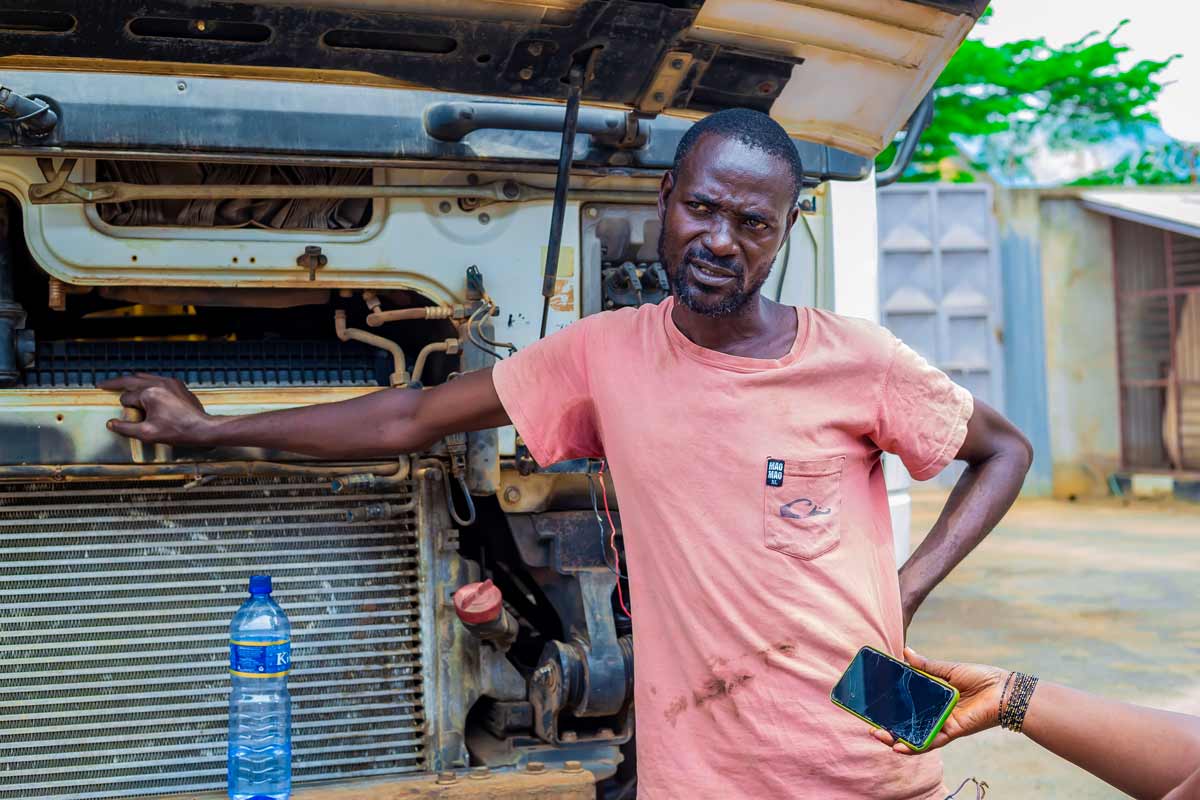 Nyabuyoya Balthazar a mechanic who recovered from mpox a few weeks ago while in Kinama, Bujumbura, in October 2024. Credit: Moses Havyarimana