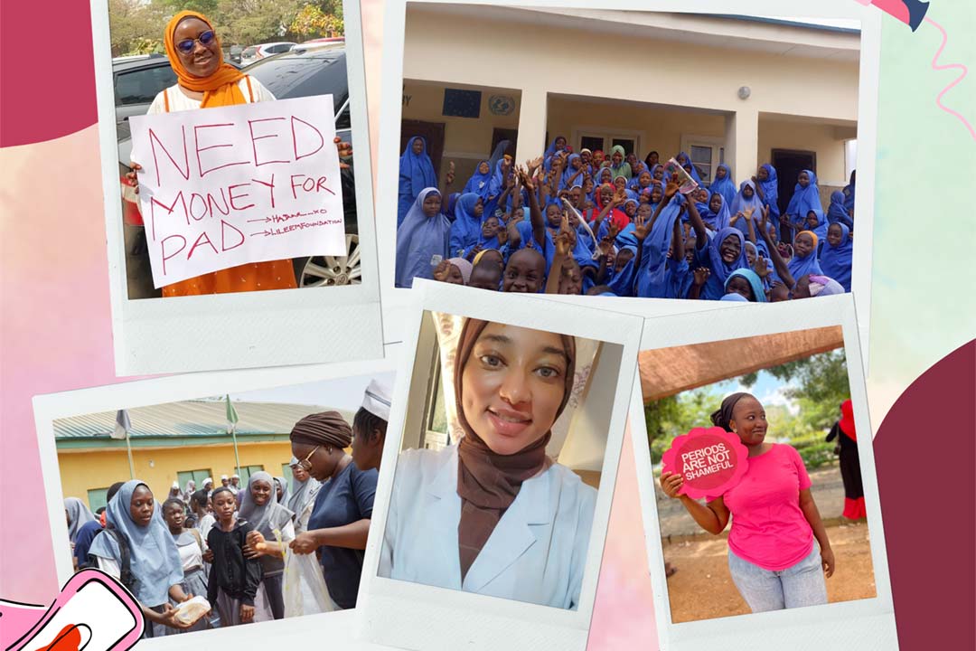 Women advocating against period poverty in Northern Nigeria. Credit: Zubaida Baba Ibrahim
