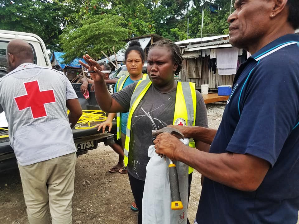 In April 2020, Category 5 Tropical Cyclone Harold brought heavy rains and flooding, causing widespread destruction across parts of the Solomon Islands, Vanuatu, Fiji and Tonga, and the Red Cross mobilized volunteers and emergency response teams. Approximately 200,000 people across the four countries were impacted. While the cyclone has long passed, the mental health impacts of such events can linger for years. Image courtesy of Solomon Islands Red Cross Society.