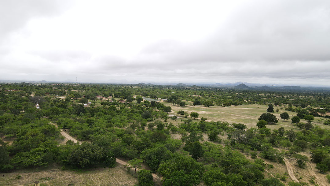 An aerial view of Marange community, recently a cholera hotspot in Zimbabwe. Credit: Farai Shawn Matiashe