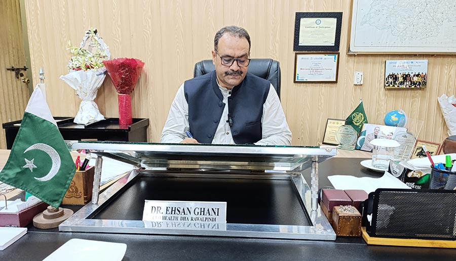 Dr Ehsan Ghani, CEO of the District Health Authority Rawalpindi. Credit: Rahul Basharat Rajput