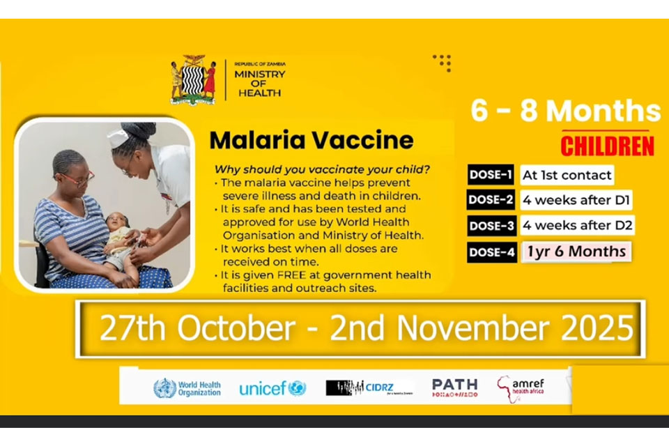 Malaria vaccine campaign poster. Credit: Ministry of Health