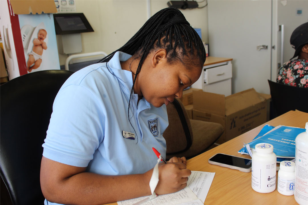 Nurse Lisebo Maropo, Qoaling Filter Clinic. Photo Credit Limpho Sello