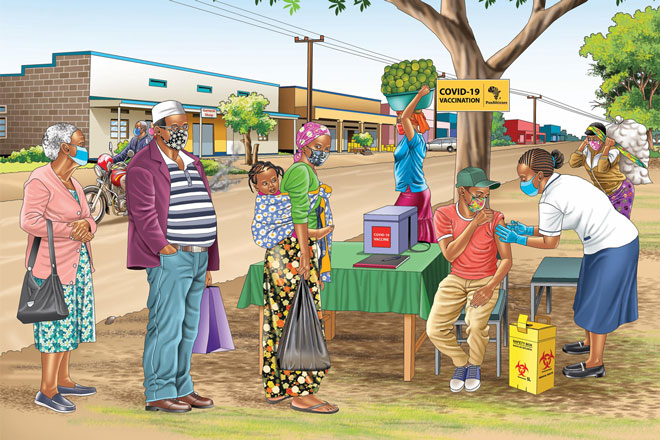 Raw COVID-19 illustration. Credit: Ben Nyangoma