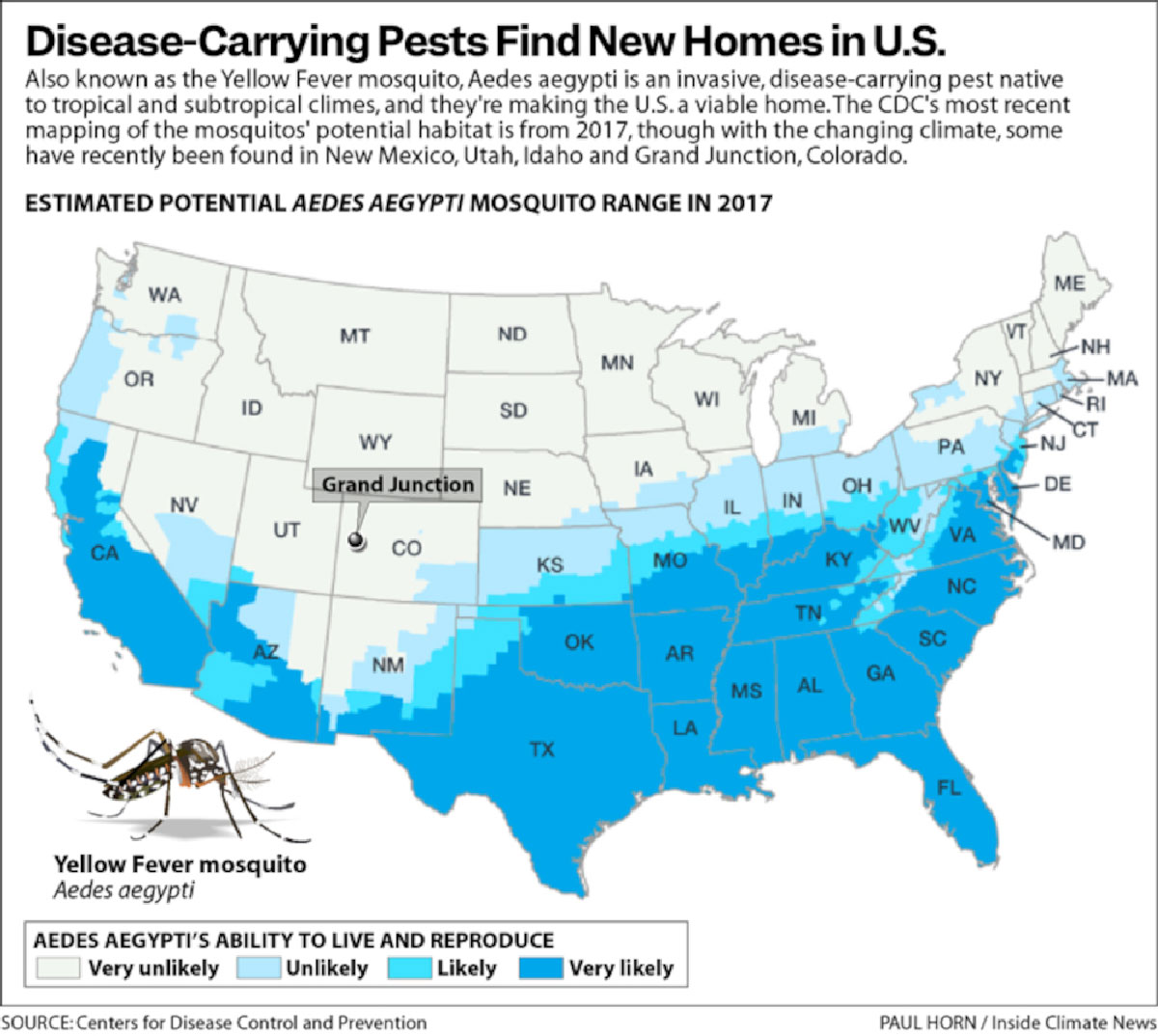 Map: Disease-carrying pests find new homes in the US