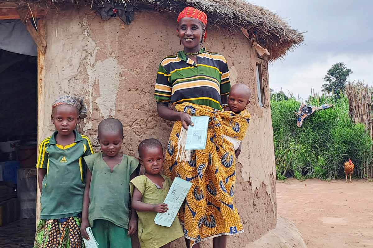 Azumi and her children, in Rugan Bale. Credit: CHAN