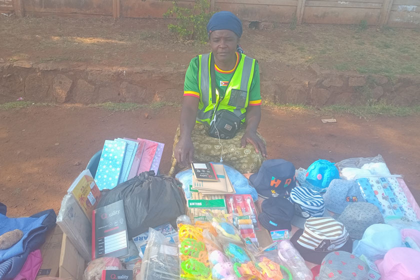 Barbra Mangwiro a parent and a vendor near Kuwadzana Polyclinic. Credit: Enos Denhere