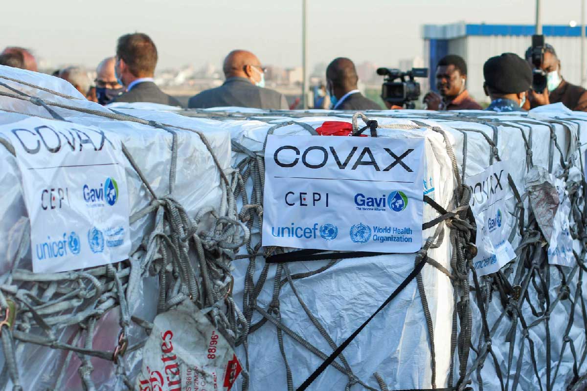 COVID-19 vaccine shipment.