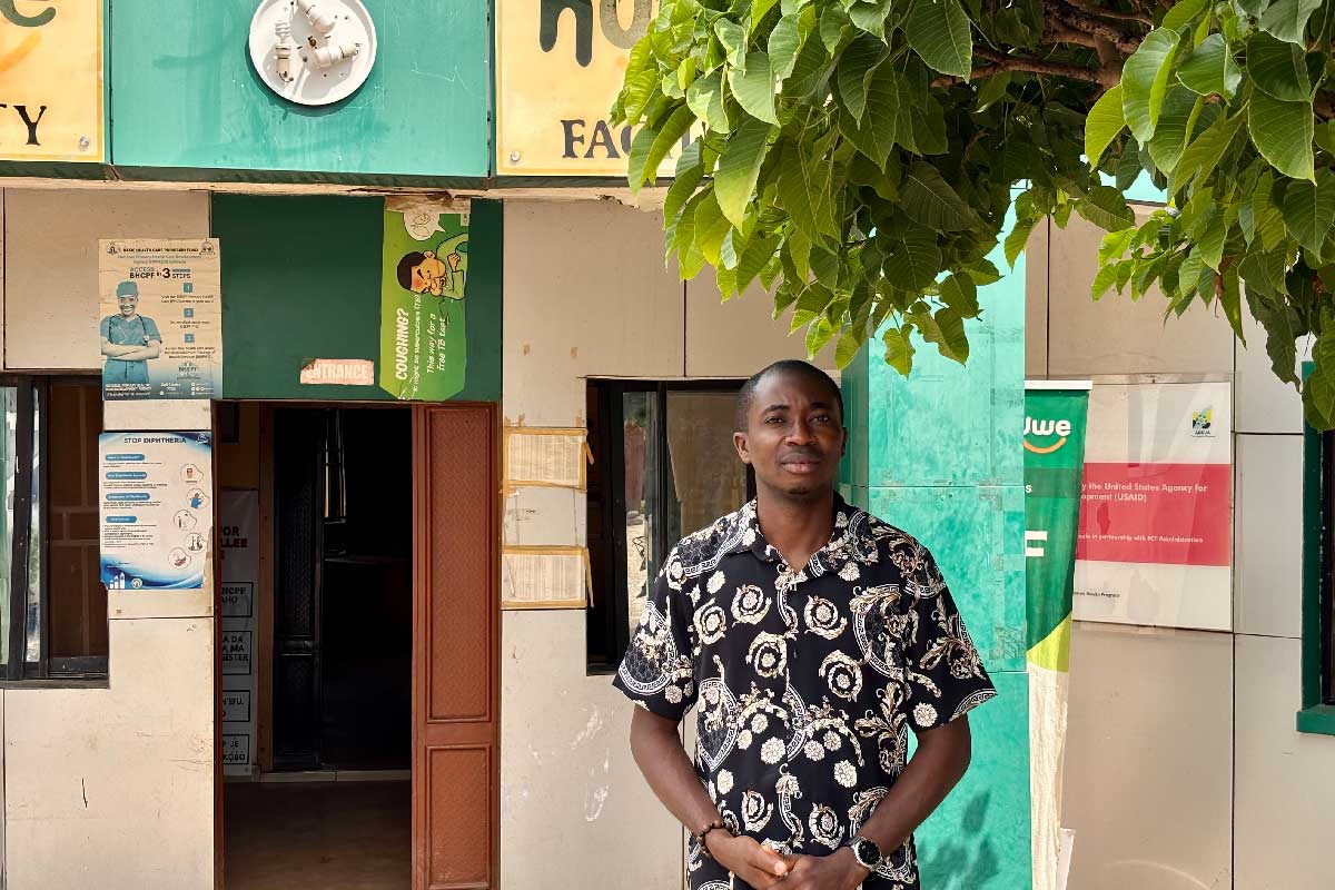 David Ankeli, a 34-year-old resident of Kuchigoro in Abuja, and father of a two-month-old baby. Credit: Adnan Ahmad