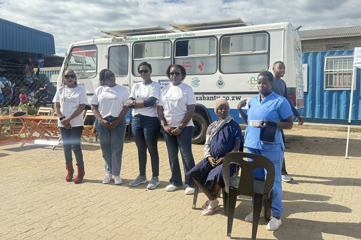The launch of the Nyamukupa app and handover of BP machines. Credit: Zim TechWomen