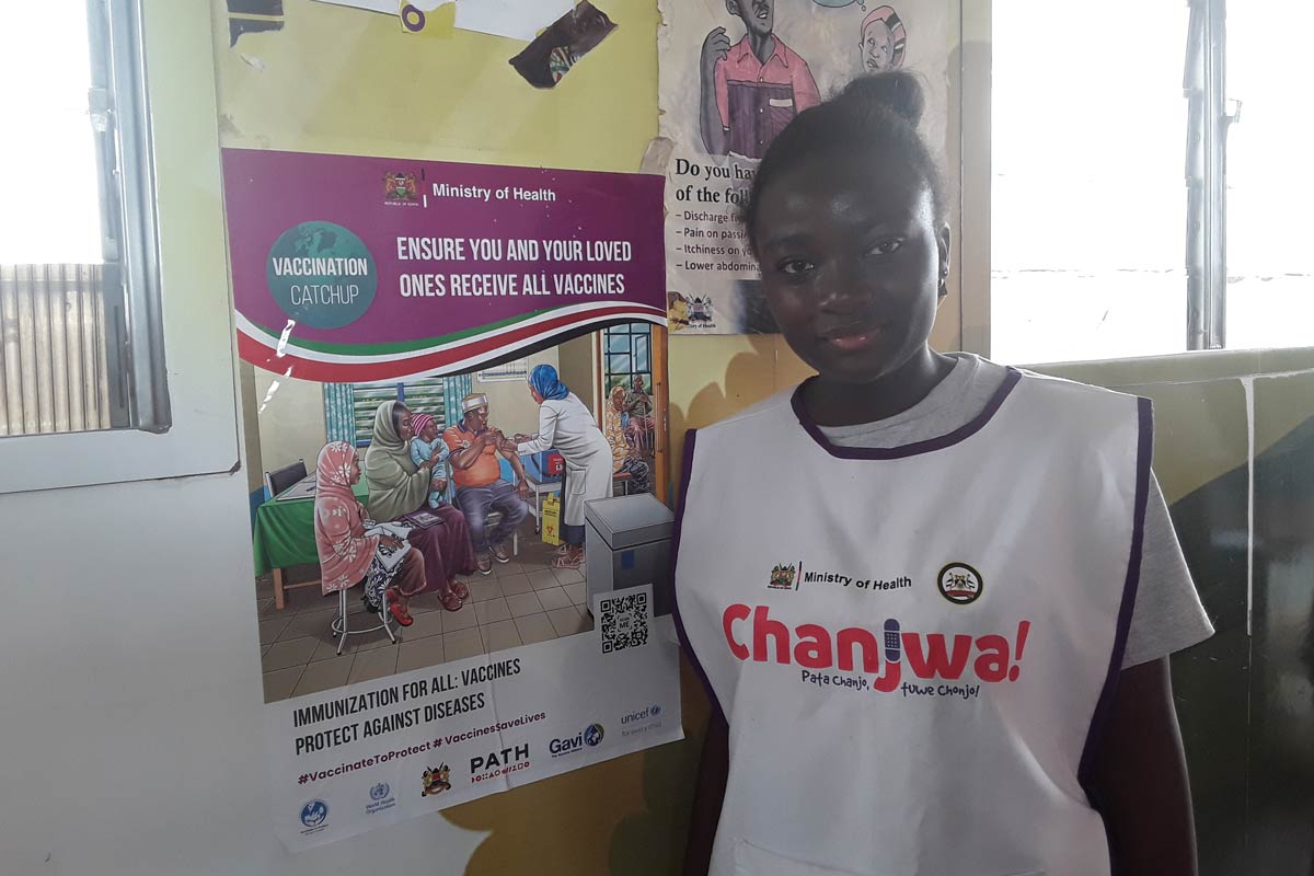 Mercy Daisy Handa is a registered clinical officer at Mbagathi County Hospital. She aspires to give every child a pleasant hospital experience. Credit: Joyce Chimbi