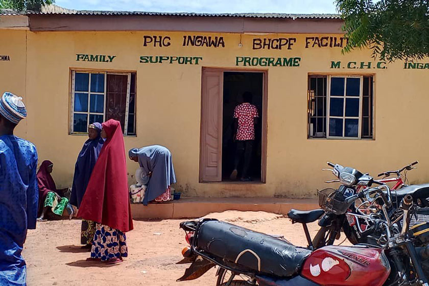 Health workers at Ingawa health centre say the motorcycle and livestock vaccination strategies have been effective in reaching nomadic children in the community. Credit: Jesusegun Alagbe