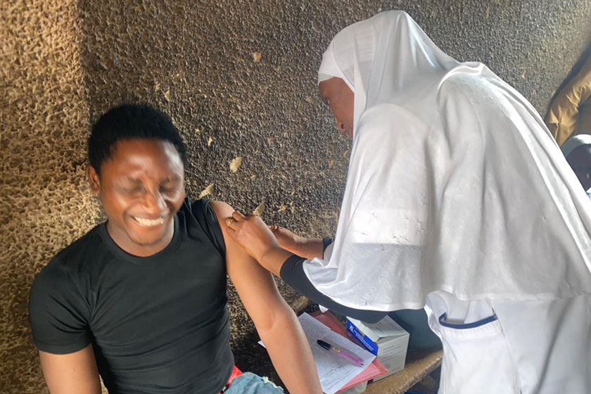 Simon Boniface says he took the vaccine to protect his future. Credit: Alex Uagbanoje