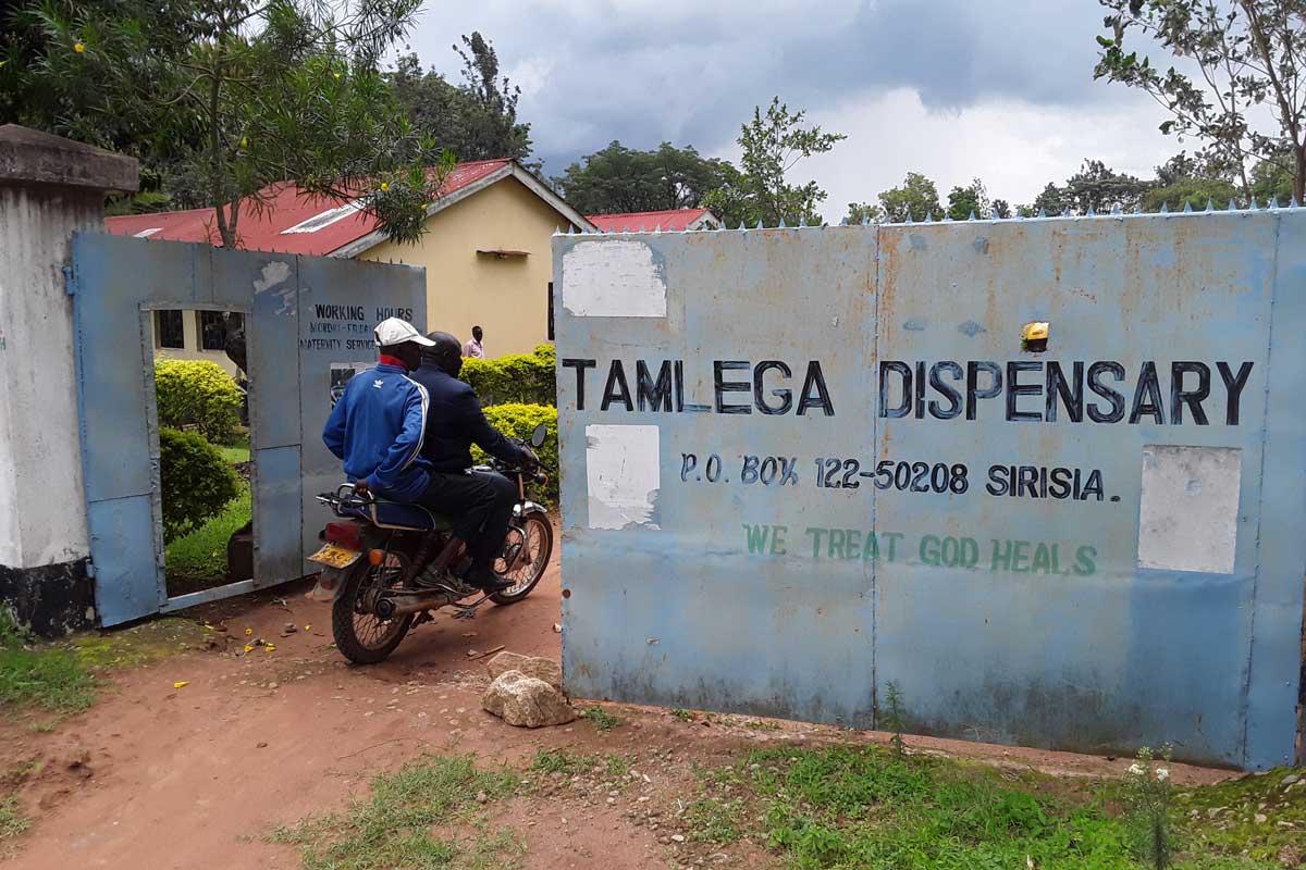 Tamlega dispensary is located at the foothills of Mt Elgon and away from the main roads. There is no public transport. Boda boda, the lifeline of rural transportation, are costly and hard to come by. Credit: Joyce Chimbi
