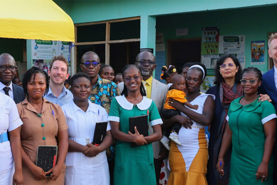 Dr. Sania Nishtar, CEO of Gavi, the Vaccine Alliance, visited Ghana to observe the country’s pioneering efforts in integrating biometric technology into healthcare delivery. Credit: Simprints