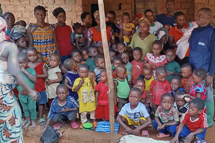 Children who received vaccines along with other integrated services delivered by Emmanuel’s team in Ntem, Cameroon. Credit: Delphine Fri Chifor