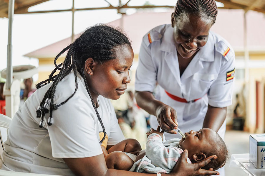Immunization day at Katooke Health centre 3 in Mukono District, Uganda in November 2024. Credit: Jjumba Martin/GAVI