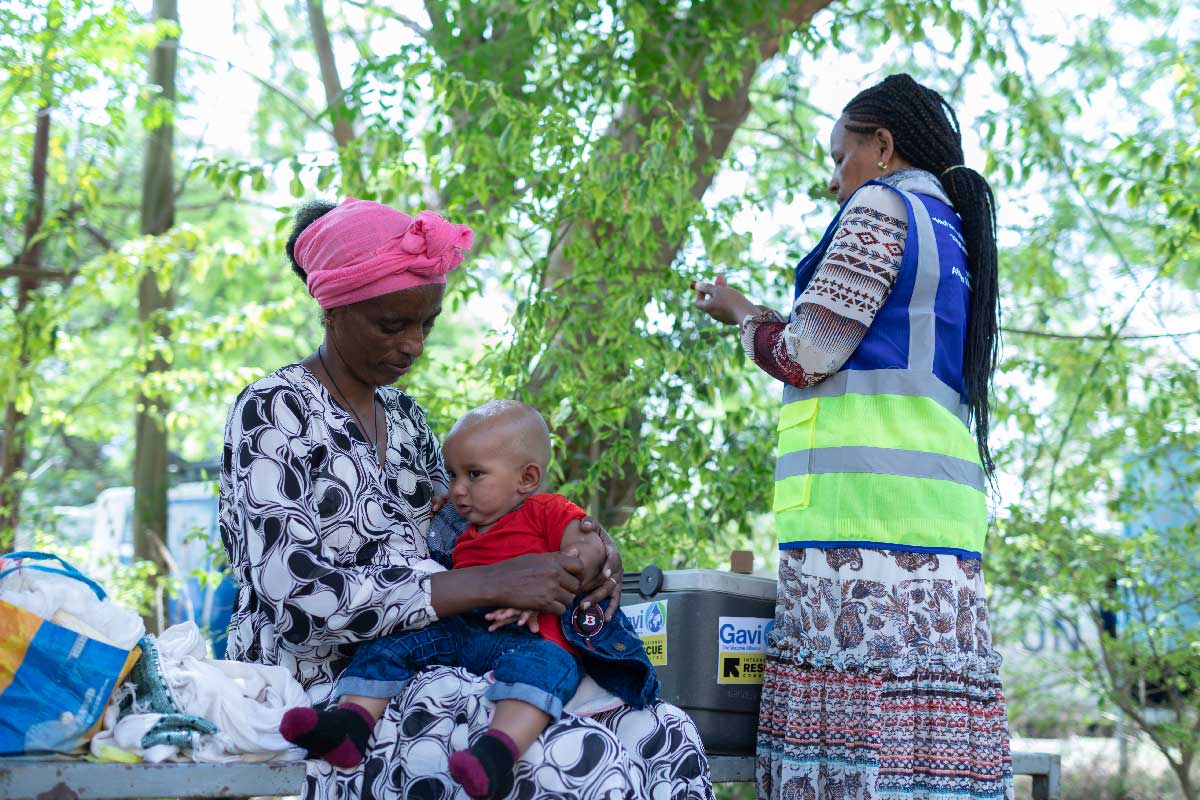 A child is vaccinated by a Health Extension Worker in the Tigray Region of Ethiopia. Credit: Gavi/2024/Mulugeta Ayene