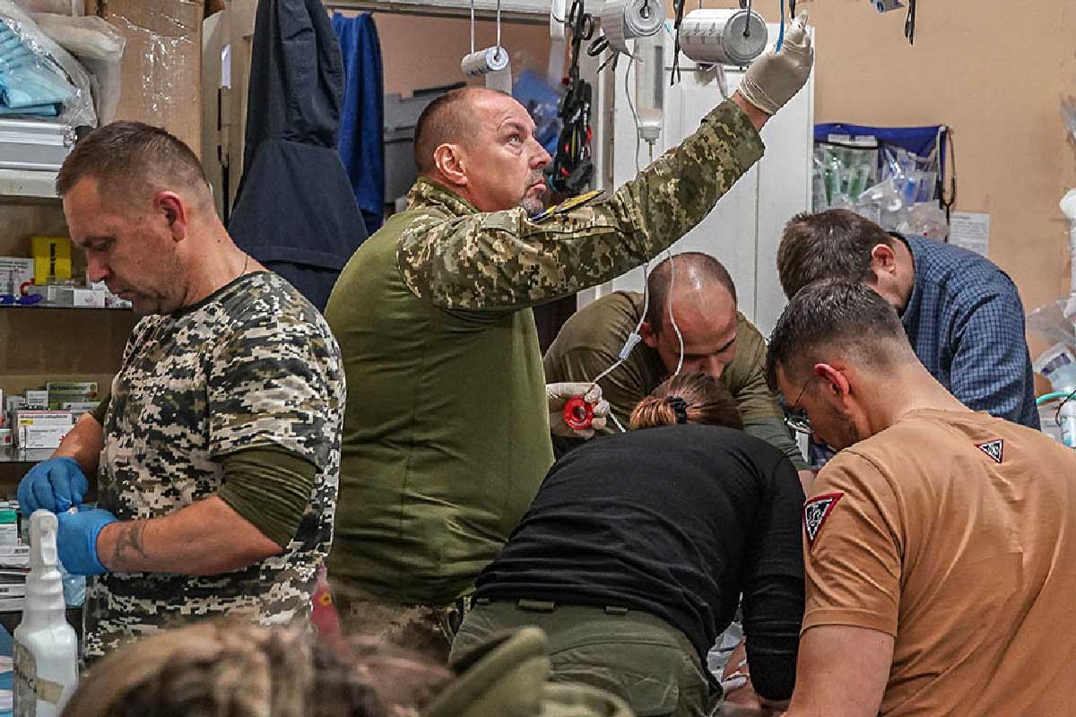 Ukraine war medics. Credit: Yevhenii Vasyliev / Global Images Ukraine via Getty Images