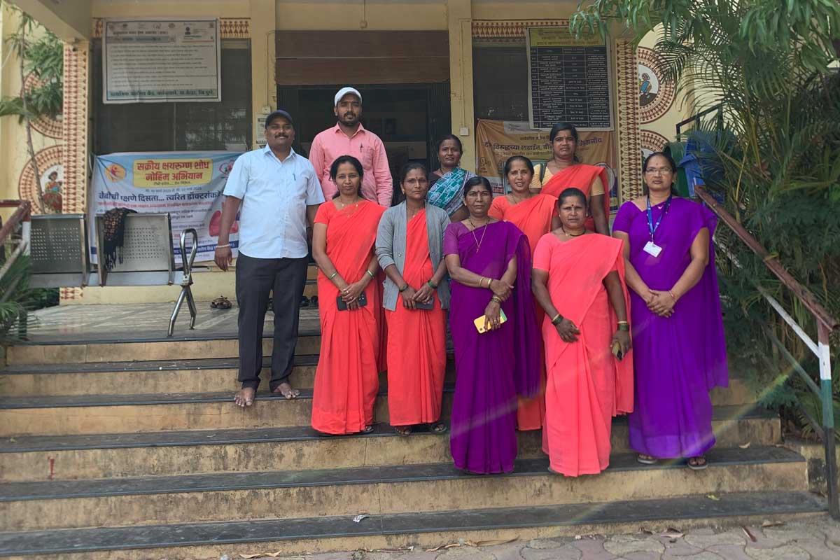 The ASHA team at Karanjawane Primacy Health Centre. Credit: Sweta Daga