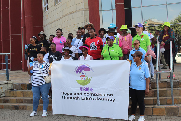 Cancer patients, caregivers and leaders during the 2025 World Cancer Day Commemoration in Maseru. Credit: Pascalinah Kabi
