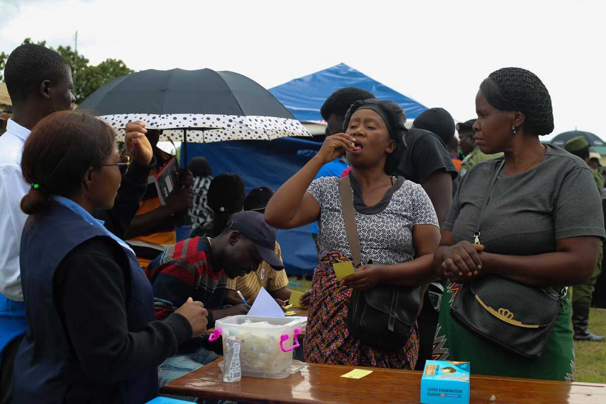 Cholera vaccination in Nakonde. Credit: Zambia Ministry of Health