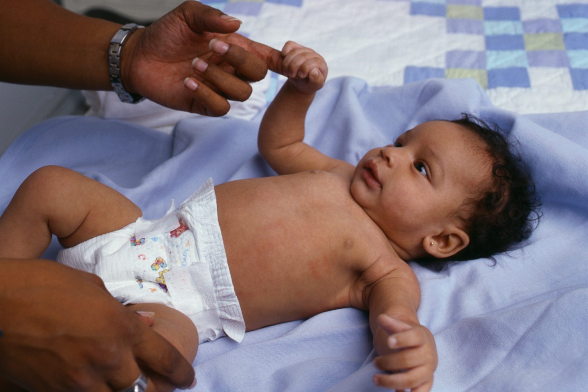Infants can get vaccinated against whooping cough starting at 6 weeks of age. Hill Street Studios/Corbis via Getty Images